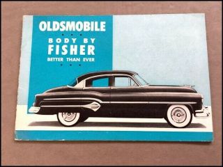 1951 Oldsmobile Fisher Body Vintage Car Sales Brochure