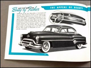 1951 Oldsmobile Fisher Body Vintage Car Sales Brochure 3