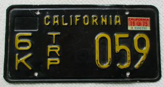 1963 California Transporter " Trp " License Plate 059