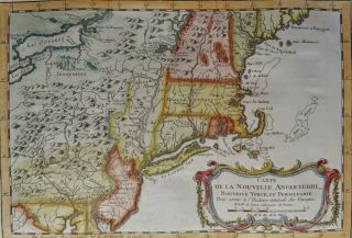 Usa,  England,  York,  Jersey,  Pennsilvania…map By Bellin,  1757