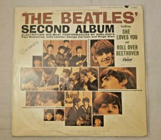 The Beatles - Second Album - Vinyl Lp Record - Vintage Mono T 2080 - Vg -