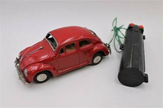 Rare Vintage 1960s K O Toys Japan Volkswagen Beetle B/o Tin Litho Toy Vw
