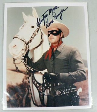 Vintage Signed Clayton Moore As The Lone Ranger 8 By Photograph