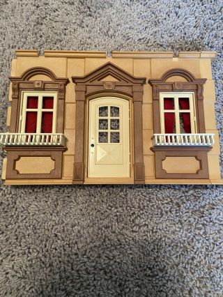Vintage 1989 Playmobil Victorian Mansion 5300 Wall With 2 Windows And Door