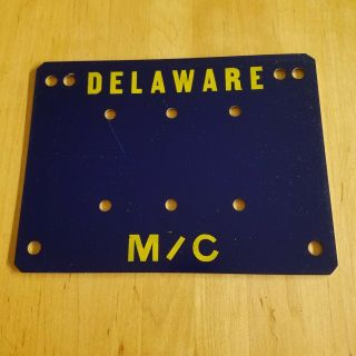 Delaware Motorcycle License Plate Blank