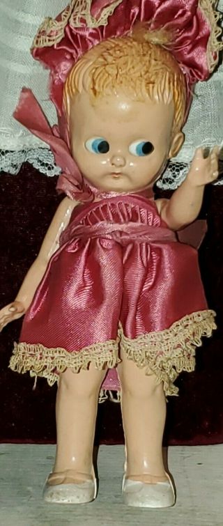 Vintage Plastic Molded Arts Doll 1950 