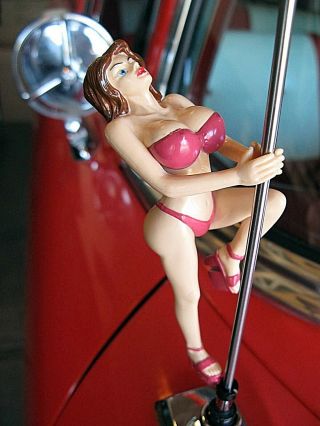 Hot Rod Car / Golf Cart Antenna Pole Dancer Girl Korupt Kittens Doll Rack