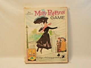 Vtg 1964 Whitman Mary Poppins Board Game Walt Disney Merry Go Round Spinner