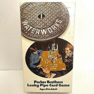 Vintage Waterworks Parker Brothers Leaky Pipe Card Game 1972 Complete No 770