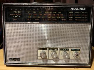 Vintage Portable Soundesign Police Hi/lo Bands Fm/am Transistor Radio