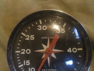 Vintage Airguide Instrument Co Boat Speedometer Nautical Maritime Chrome Plated 3