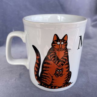 Vintage 70s B Kliban Momcat Coffee Cup Mug Tea Mother Kitty Cat England Pottery