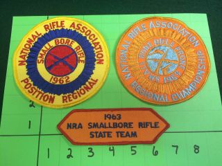 Vintage Nra Small Bore Championship Patches & Tabs Shooting Target Rifle Pistol