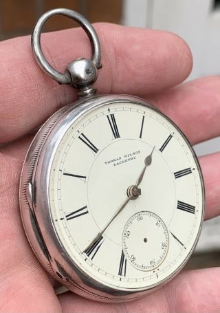 A Gents Early Antique Solid Silver Lackenby Fusee Pocket Watch,  London 1870.