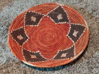 Antique Navajo Native American Indian Woven Wedding Basket 14.  5 "