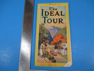 Vintage The Ideal Tour Of England Map And Tourist Guide And Map S4454