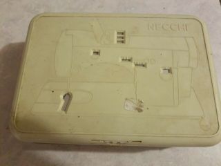 Vintage Necchi Sewing Machine Accessories Parts Cams Feet Bobbins Box