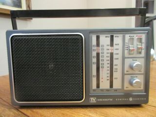 Vintage General Electric Ge 4 Band Wb/am/fm Radio Model 7 - 2945a