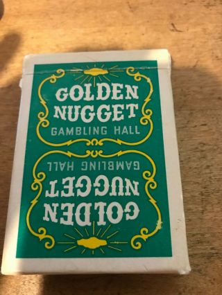 Vintage Golden Nugget Gambling Hall And Roomg House Playing Cards.