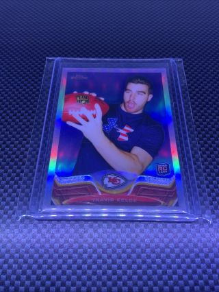 Travis Kelce Topps Chrome Rookie Holo Refractor Silver Ssp 118 Chiefs 2013 - 14