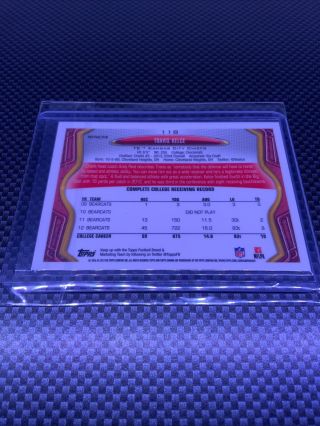 Travis Kelce Topps Chrome Rookie Holo Refractor Silver Ssp 118 Chiefs 2013 - 14 2