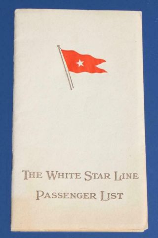 White Star Line Britannic 3rd Class Passenger List July 3rd 1931 From Nyc