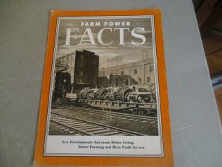 Vintage Farm Power Facts Sales Brochure Flyer Allis Chalmers Tractor Machinery