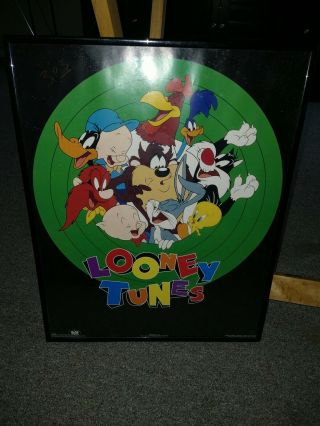 Vintage 1993 Osp Looney Tunes Poster In Picture Frame
