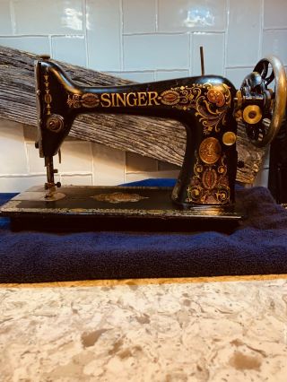 1910 Antique Singer Treadle Sewing Machine Model 66 Spectacular