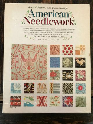 1963 Vintage American Needlework Box Book Of Patterns & Instructions Woman 