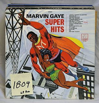 Marvin Gaye " Hits " Vintage Motown Lp (heard It Through The Grapevine) Nm
