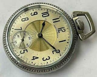 16s - 1928 Antique South Bend Hand Winding Pocket Watch W.  Seconds Hand Register