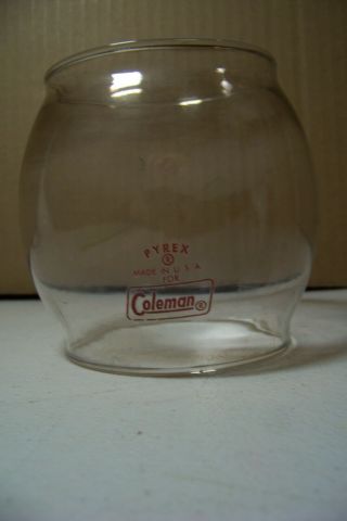 Vintage Coleman 200a Pyrex Globe