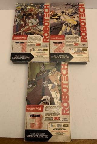 ROBOTECH THE MACROSS SAGA VHS Volumes 1,  2 & 3 Vintage Animation AS - IS 2