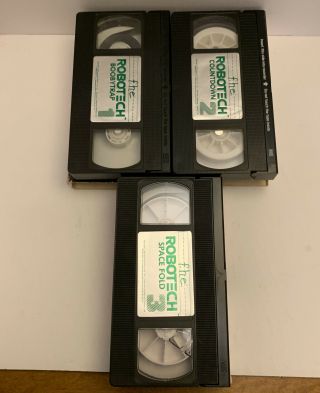ROBOTECH THE MACROSS SAGA VHS Volumes 1,  2 & 3 Vintage Animation AS - IS 3