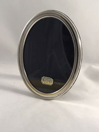 Hallmarked Solid Silver Oval Photograph Frame Beaded Edge Carrs Sheffield 1995