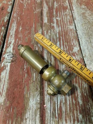 Vintage Brass 1 " Dia Steam Engine Whistle 5 1/2 " Long For Railroad,  Popcorn Wagon