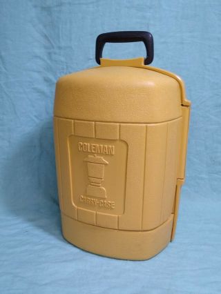 Vintage Coleman 3/78 Plastic Gold Clamshell Carry Case For Lantern