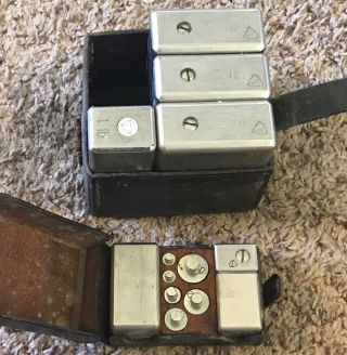 Antique W & L.  E.  Gurley Offical State Of Oregon Weight Measurement Set 1/16 - 2lb