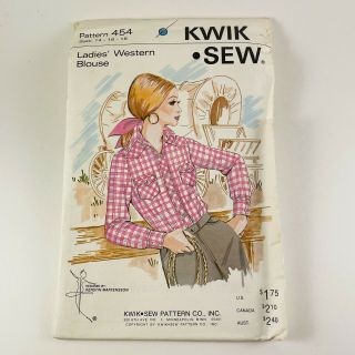 Kwik Sew 454 Vintage Pattern Uncut Women 