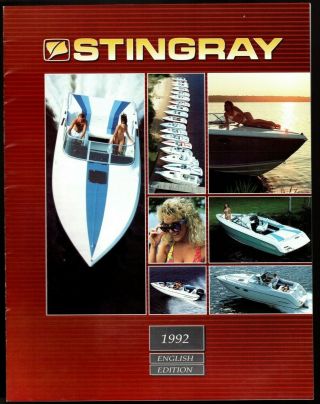 Vintage 1992 Stingray Boat Brochure 828 698 658 829 719 536 537 596 656 597