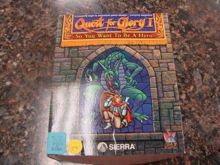Vintage Quest For Glory I (so You Want 2 Be A Hero) Ms - Dos 3.  5 " Hd (vga And Ega)