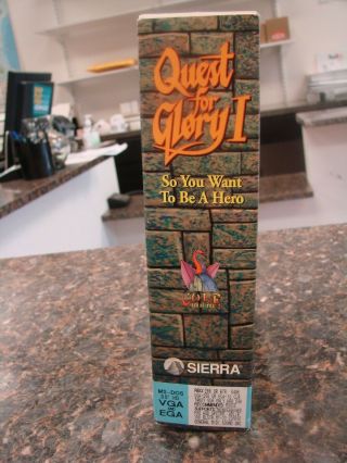 Vintage Quest for Glory I (So You Want 2 Be A Hero) MS - DOS 3.  5 