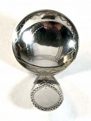Antique Georgian Solid Silver Tea Caddy Spoon London 1800