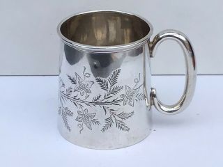Lovely Antique Edwardian Solid Silver Christening Cup 1901,  No Name Or Initials.