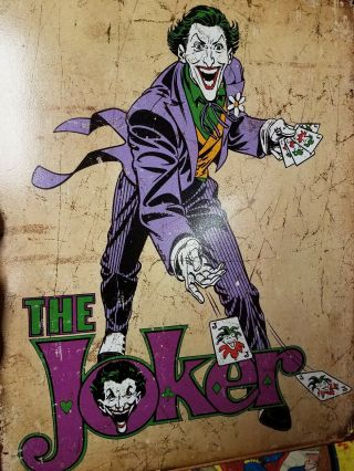 The Joker Vintage Dc Comics Tin Metal Sign