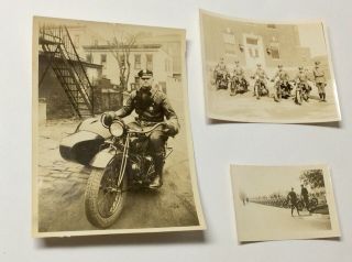 3 - 1930 Pa State Highway Patrol Harley - Davidson Motorcycle Photos/sign