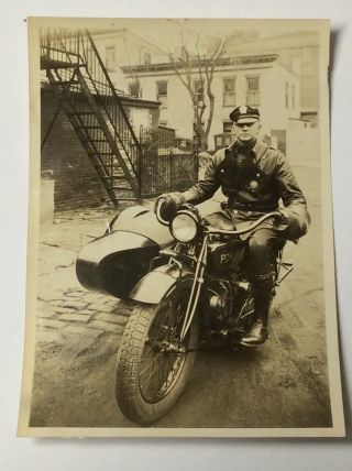 3 - 1930 PA State Highway Patrol HARLEY - DAVIDSON Motorcycle Photos/Sign 2