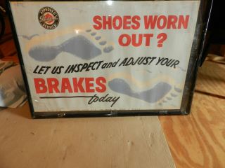 PACKARD SHOWROOM POSTER 275 LET US INSPECT AND ADJUST YOUR BRAKES 38 x 25.  5 2