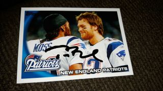 Tom Brady Hand Sign Autograph Card